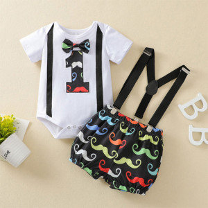 Costumas cu body pentru baietei - Mustache