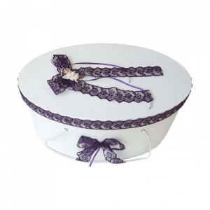 Cutie trusou botez dantela mov si ingeras, Denikos® 388 - Img 2