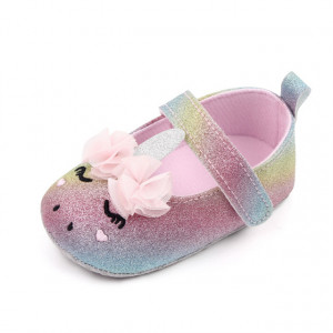 Pantofiori multicolori pentru fetite - Unicorn - Img 5
