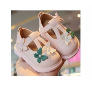 Pantofiori roz pentru fetite - Fluturasi
