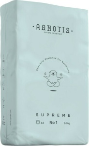 Scutece hipoalergenice Supreme Agnotis, marimea nr.1, 2-5 kg, 44 bucati - Img 10