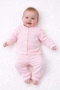 Set bebelusi 2 piese bumbac rib – Bluza cu capse si pantaloni, culoare roz