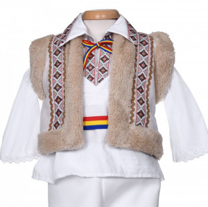 Set botez national baiat, trusou botez landou, lumanare si costum traditional, Denikos® 1045 - Img 6