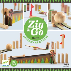 Set de constructie trasee Zig & Go Bila cea mai mare 27 piese, Djeco - Img 2