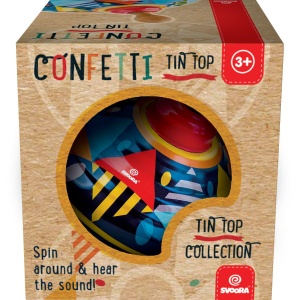 Titirez cu sunet si maner din lemn Confetti - Img 2