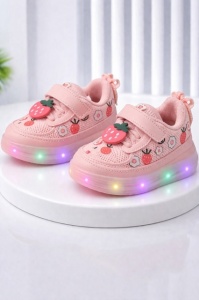 Adidasi roz cu luminite Capsunele - Img 3