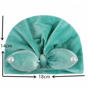 Caciulita tip turban din catifea cu perlute - Img 8