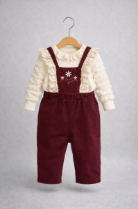 Costumas bluza cu salopeta pentru bebelusi - MINICAYZEN - Img 3