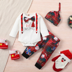 Costumas din 3 piese pentru bebelusi - Christmas Time