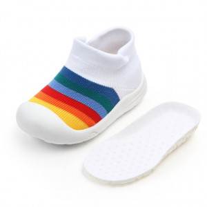 Mocasini tip adidas albi - Curcubeu - Img 2