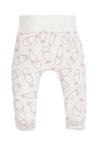 Pantaloni din bumbac pentru bebelusi cu botosei - Colectia Milk Girl