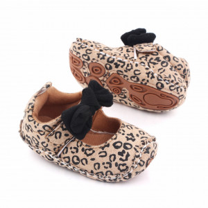 Pantofiori leopard cu fundita neagra - Img 5