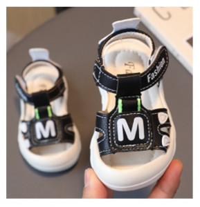 Sandale negre pentru baietei - Fashion M