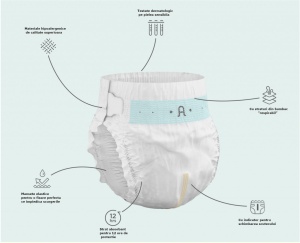 Scutece hipoalergenice Supreme Agnotis, marimea nr.1, 2-5 kg, 44 bucati - Img 11