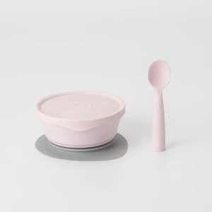 Set diversificare hrana bebelusi Miniware First Bites Deluxe, 100% din materiale naturale biodegradabile, 4 piese, Cotton candy - Img 7