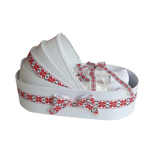 Set rochita traditionala, trusou si lumanare personalizata, decor popular Denikos® C9017 - Img 6
