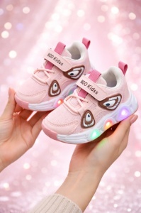 Adidasi roz cu luminite Panda New Style - Img 6