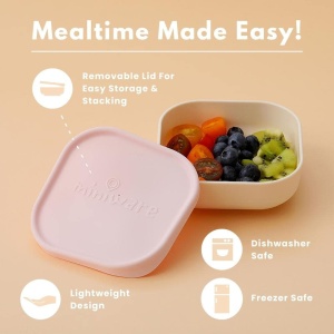 Bol pentru hrana bebelusi Miniware Snack Bowl, 100% din materiale naturale biodegradabile, Vanilla/Key Lime - Img 2