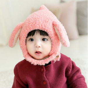 Caciulita roz pentru bebelusi - Bunny