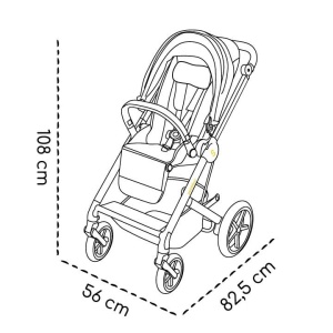 Carucior 2 in 1 Skiddou Moss Onyx, Negru - Img 11