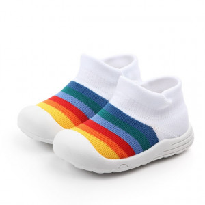 Mocasini tip adidas albi - Curcubeu - Img 3
