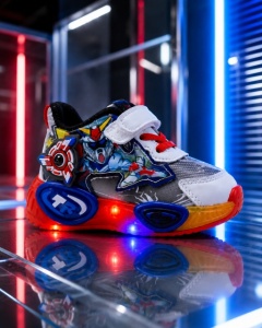 Pantofi sport cu lumini LED, Model Robo, Multicolor