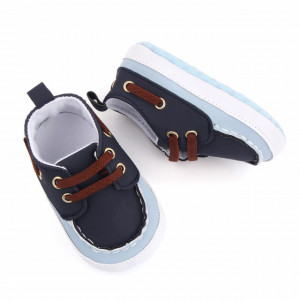 Pantofiori bleu cu bleumarine tip mocasini - Img 3