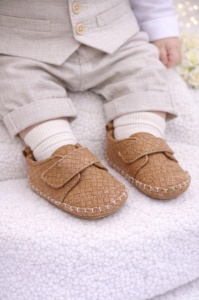 Pantofiori eleganti maro cu model