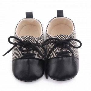 Pantofiori eleganti negru cu alb in zig zag - Img 5