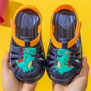 Papuci bleumarine tip sandaluta din cauciuc pentru copii - Dino