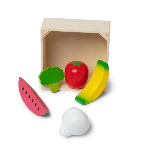 Set de joaca din lemn pentru jocuri de rol Fructe si legume - Img 3
