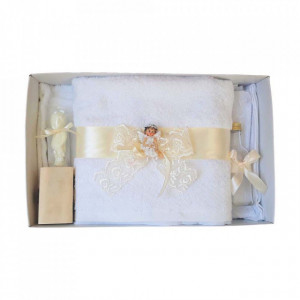 Set trusou botez si cutie trusou, Ingeras, dantela ivoire, Denikos® 449 - Img 3