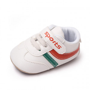 Adidasi albi cu dungi colorate - Sports - Img 6