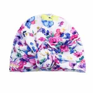 Caciulita inflorata in nuante viu colorate tip turban