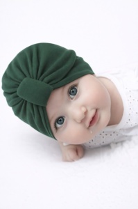 Caciulita verde inchis tip turban