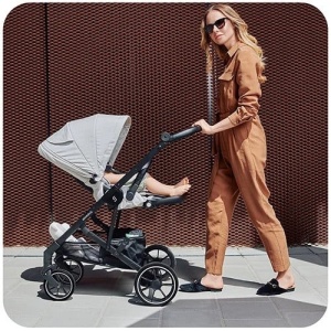 Carucior 2 in 1 Skiddou Moss Normandic Dream, Gri - Img 3