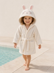 Halat de baie premium, BEBEKEVI, model Iepuras