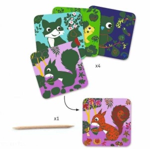 Joc creativ de razuit Animale prietenoase, Djeco - Img 2