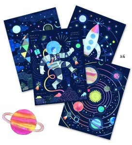 Joc creativ de razuit Cosmos, Djeco - Img 4