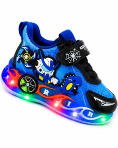 Pantofi sport cu lumini LED, Model Playful, Albastru - Img 6