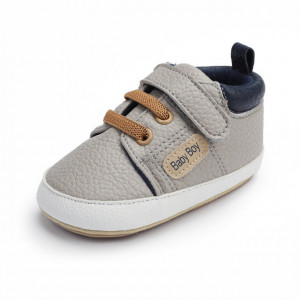 Pantofiori gri pentru baietei - Baby Boy - Img 4