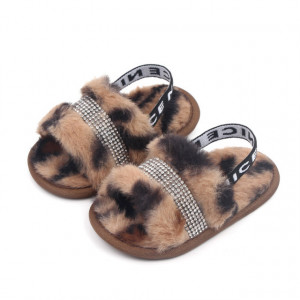 Sandalute leopard pentru fetite - Pufosila