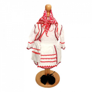 Set costum rochita traditionala, trusou si lumanare personalizata, decor popular Denikos® C9018 - Img 2