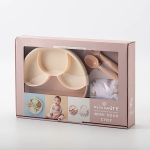 Set diversificare hrana bebelusi Miniware Mini Sous Chef 100% din materiale naturale biodegradabile, 6 piese, Golden Harvest - Img 4