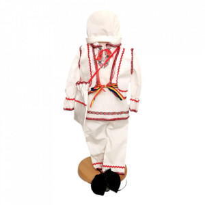Set traditional, trusou botez, cutie trusou, lumanare si costum popular baietel, Denikos® C9096 - Img 4