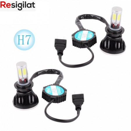 KIT Becuri LED H7 faza scurta/lunga 40w 12v, 24v 6000k (4000 Lumeni) - Produs Resigilat !