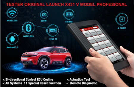 Launch X431 V 8 inch PRO3 KIT Diagnoza Auto Profesional, Tester Multimarca Update 24 luni, 100% Original Launch