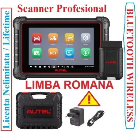 Tester auto profesional Autel MaxiCOM MK900-BT MK900BT Instrument de diagnosticare service auto multimarca, Suporta DoIP/CAN FD și funcții de testare a bateriei