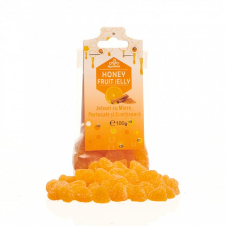 Jeleuri cu miere, portocale si scortisoara 100g Apidava