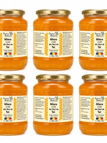 Pachet 6 x Miere de Tei 950g + Transport GRATUIT